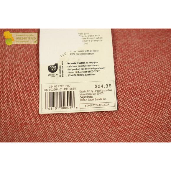 Hearth & Hand with Magnolia 14"x72" Striped Border Table Runner Beige* - Picture 4 of 4